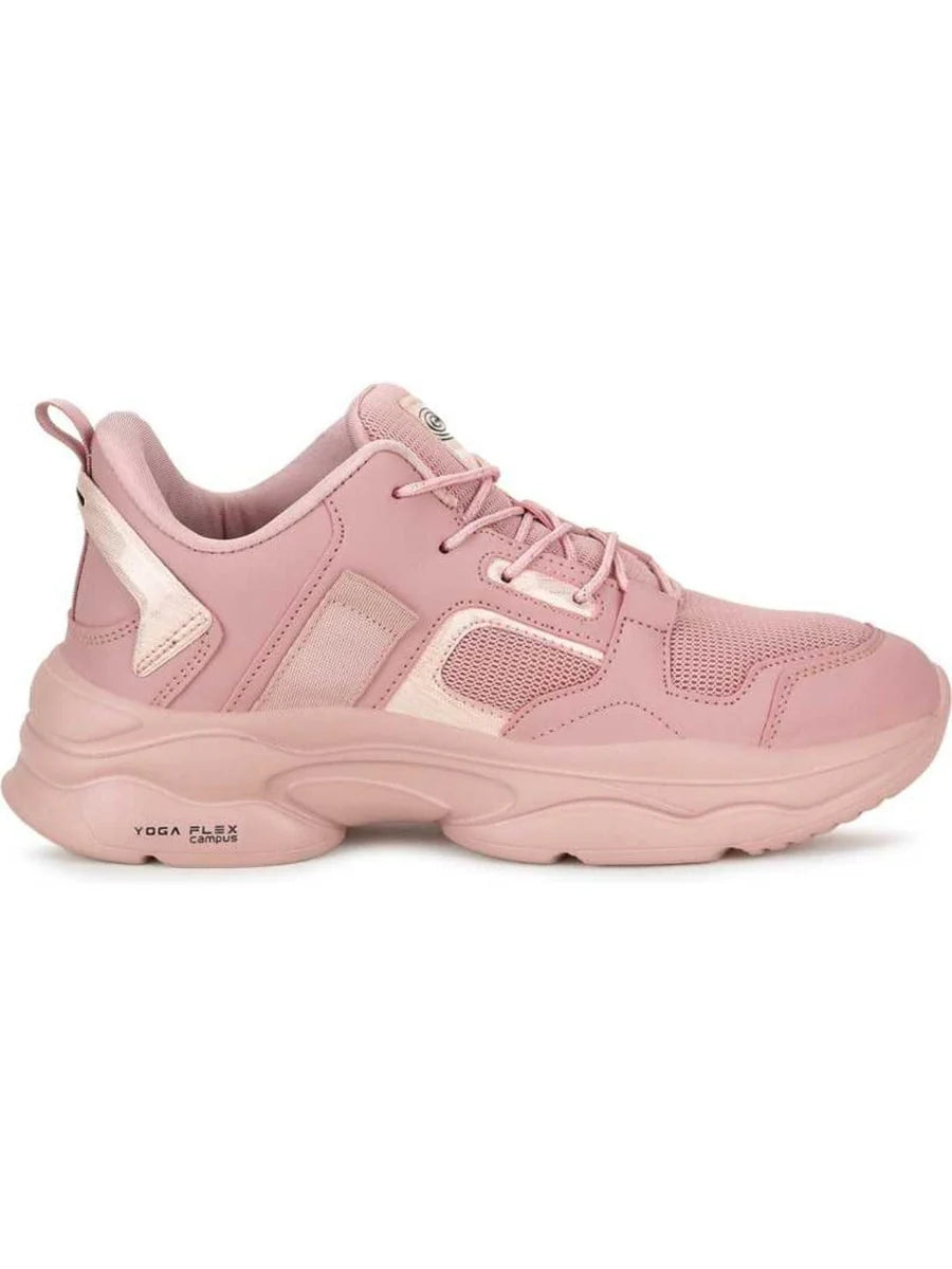 Fashionable Pink Casual Shoes for Women with Supportive Cushioning