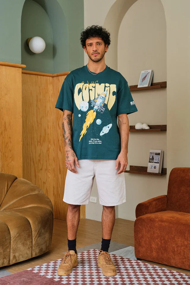 Trendy Men’s Cosmic Loose Fit Oversized T-shirt