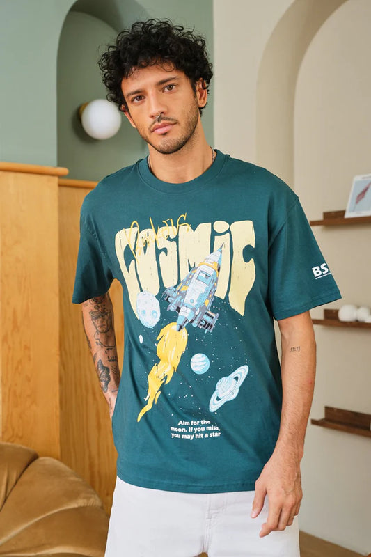 Trendy Men’s Cosmic Loose Fit Oversized T-shirt