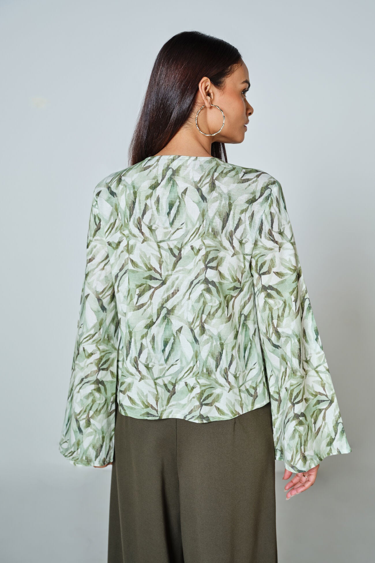 Green Cotton Tee Top Women Casual and Semi Formal Style