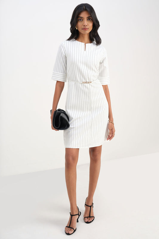 Soft and Lightweight Monochrome Motion Dress for Women