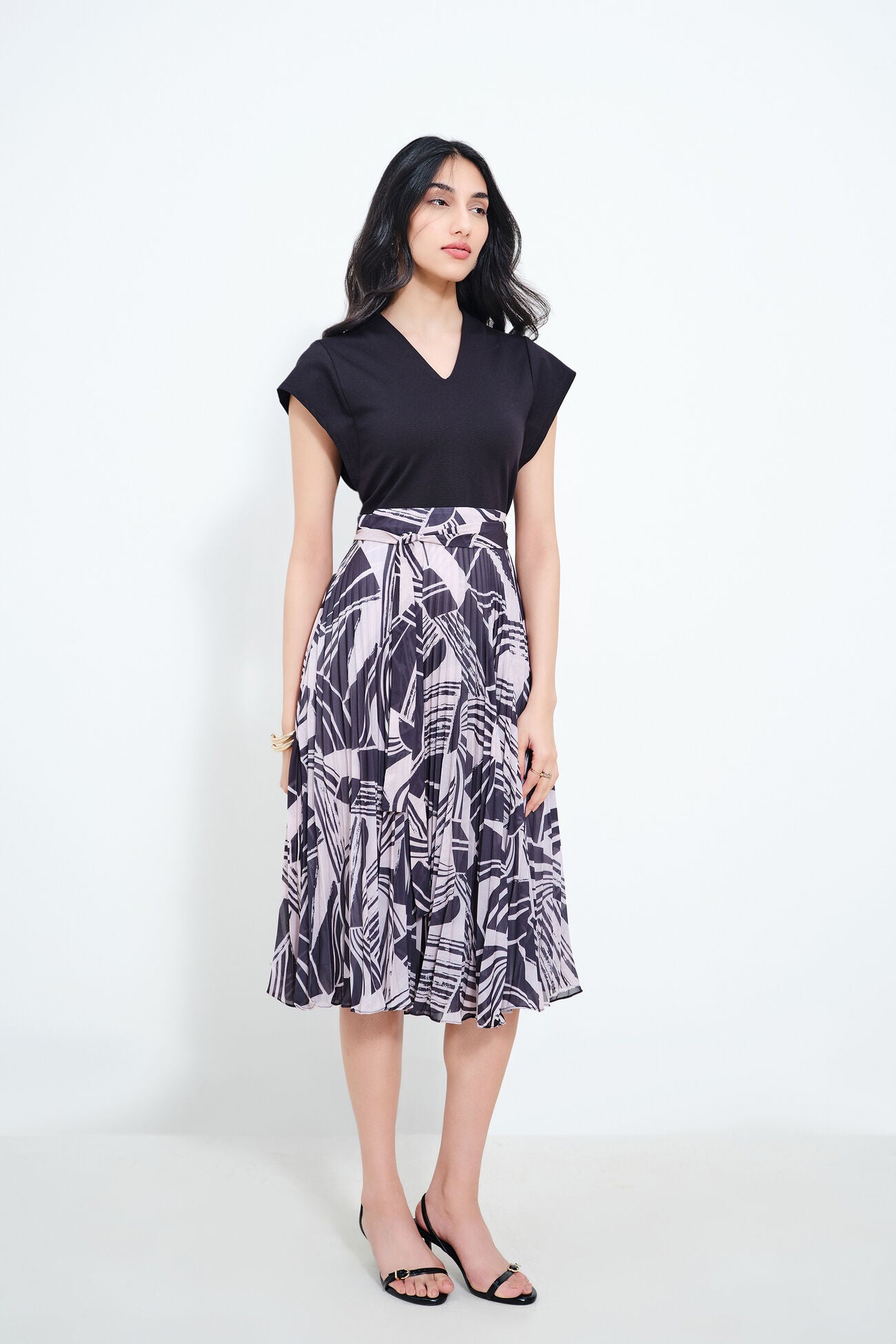 Fashionable Women’s Sand & Smoke Dress for Office, Casual, or Party Wear