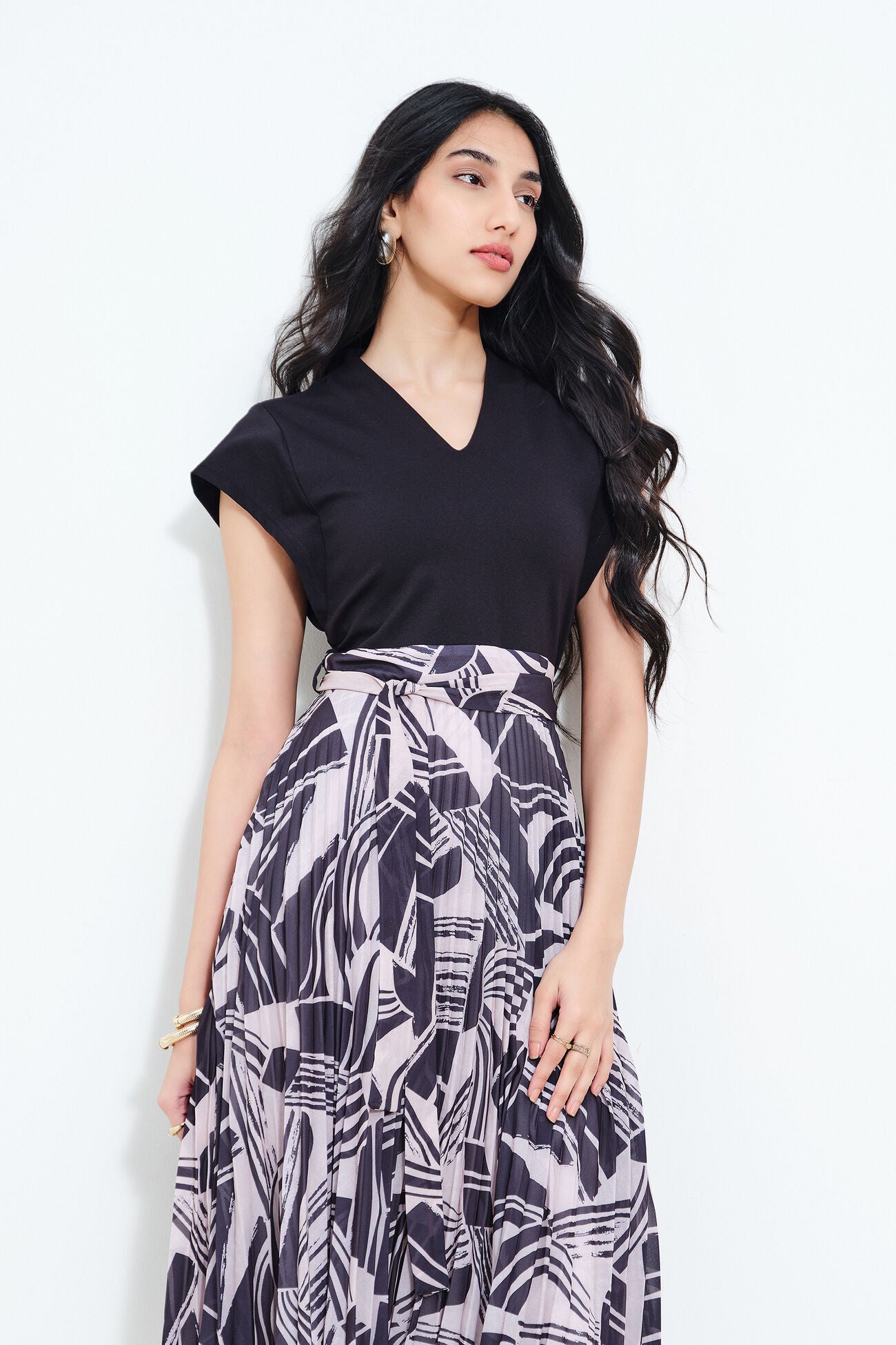 Fashionable Women’s Sand & Smoke Dress for Office, Casual, or Party Wear