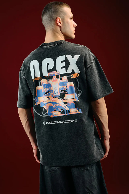 Oversized Faded Apex Beyond Limits Graphic T-shirt