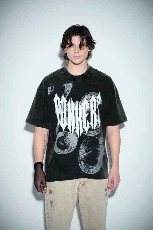 Men’s Gothic Spikes Loose Fit Oversized T-shirt