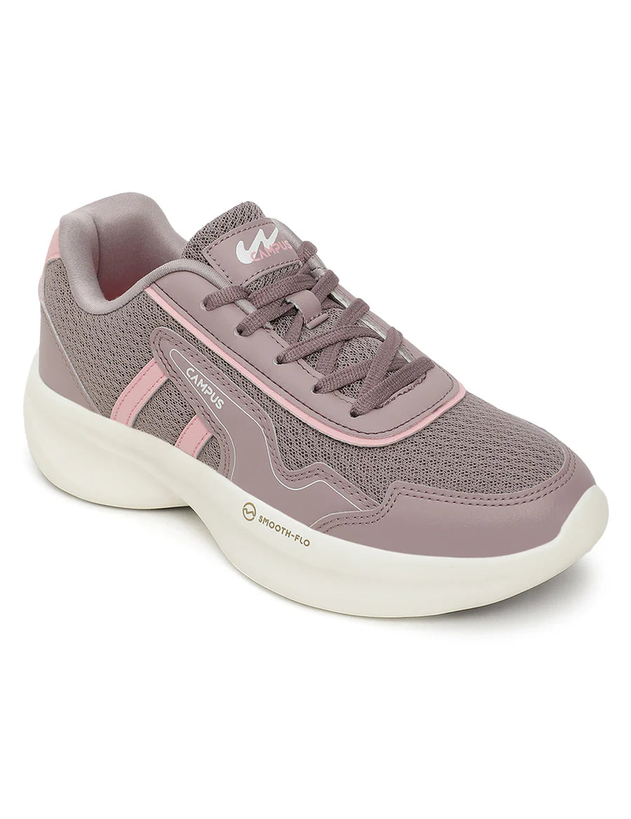 Fashionable Mauve Casual Shoes for Women with Comfortable Sole