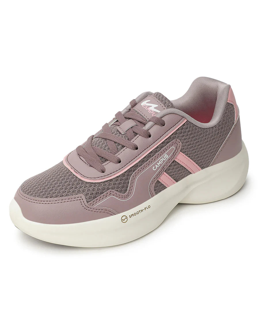 Fashionable Mauve Casual Shoes for Women with Comfortable Sole
