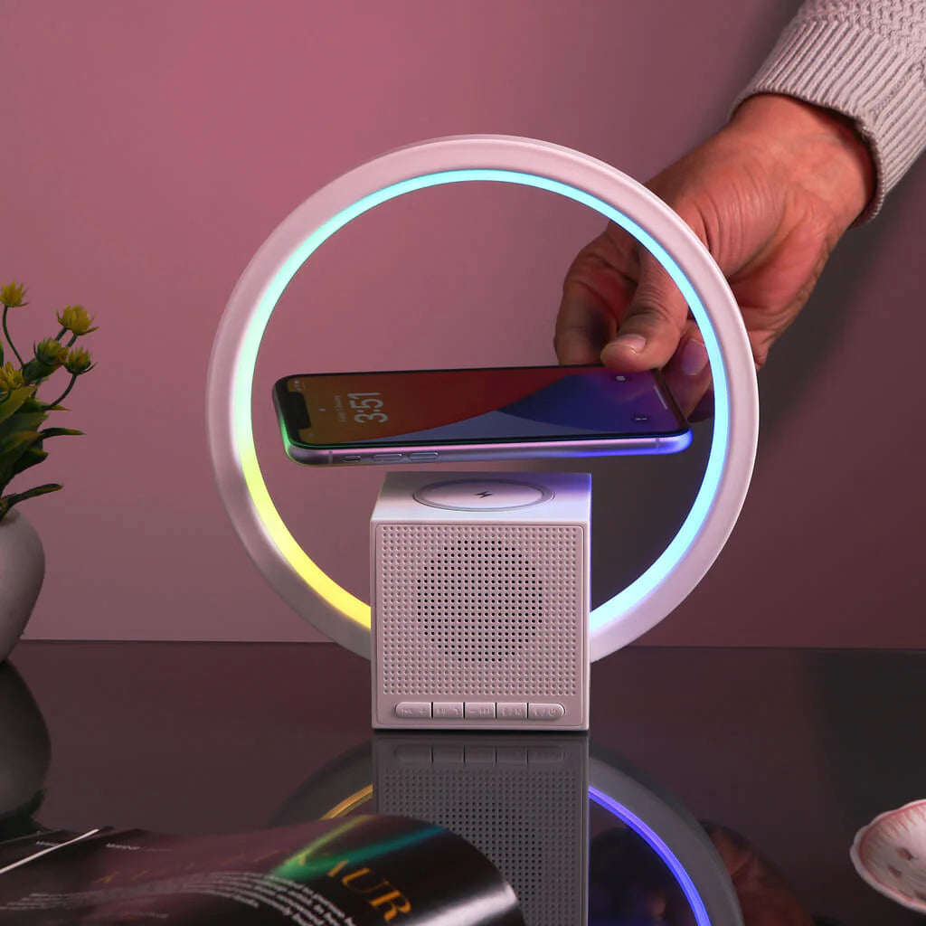 Sophisticated LED Aura Lamp with Charging Function and Speaker Sound