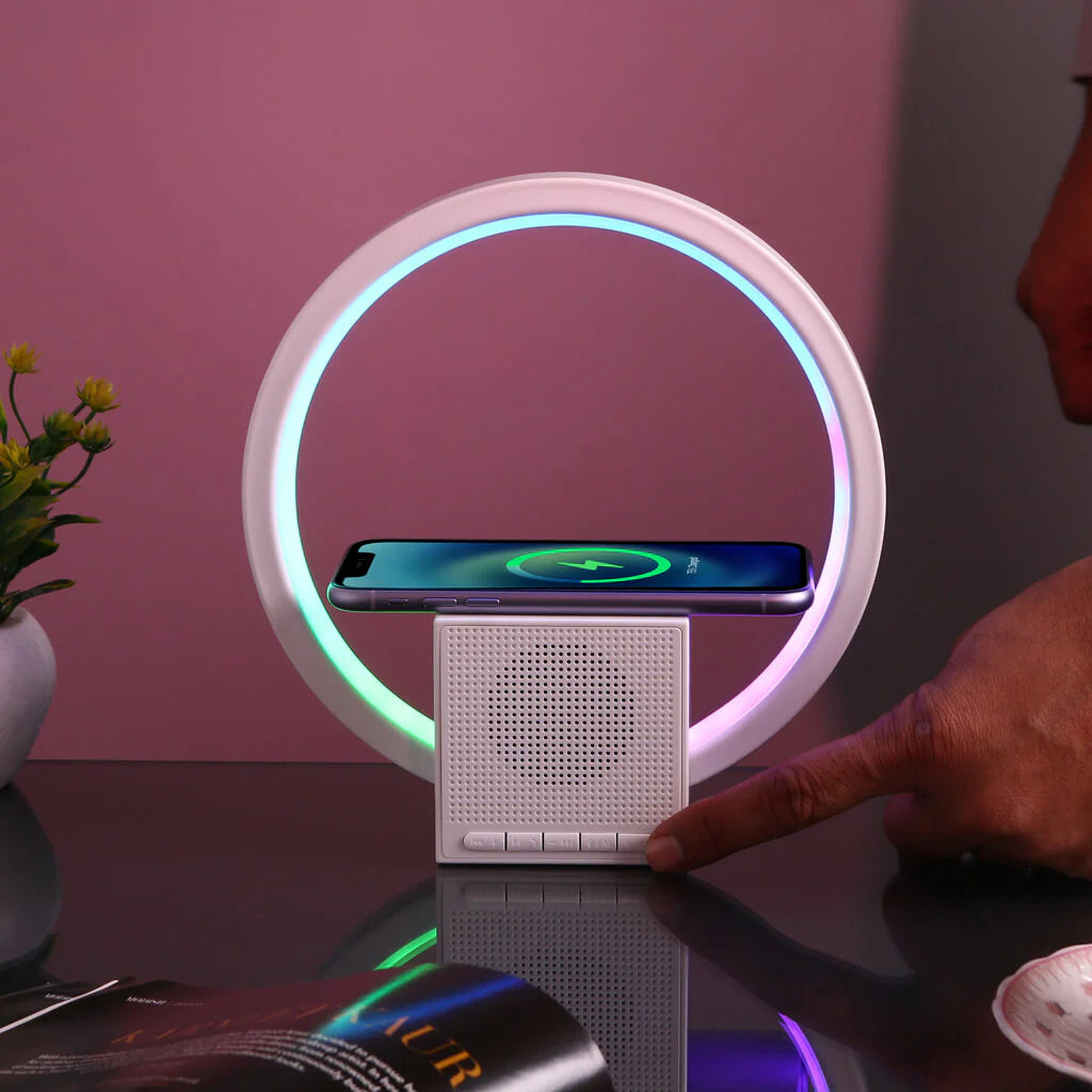 Sophisticated LED Aura Lamp with Charging Function and Speaker Sound