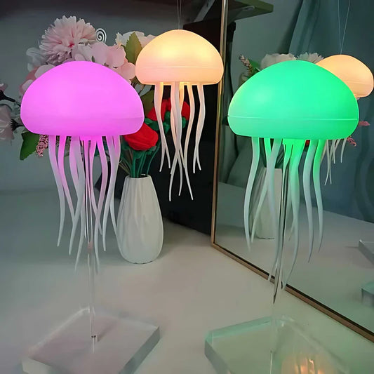 Vibrant Jellyfish LED Lamp with Dancing Legs and Voice Activated Lighting