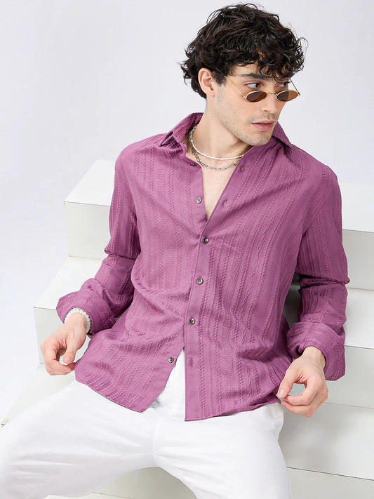 Mens Dustrose Parallel Weave Dobby Luxe Shirt Comfortable Soft Stylish Wardrobe Essential