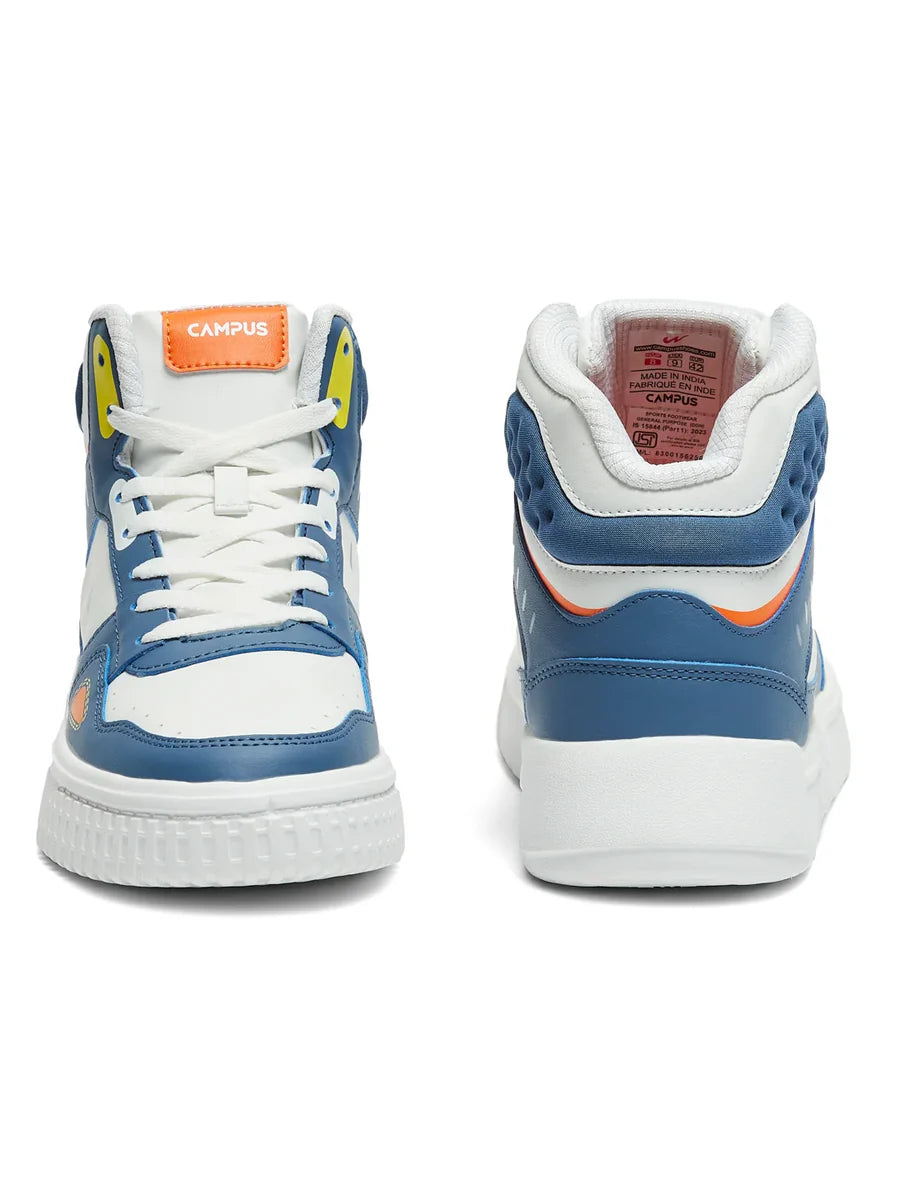 Premium Men’s White Sneakers with Durable Rubber Outsole and Supportive Insole
