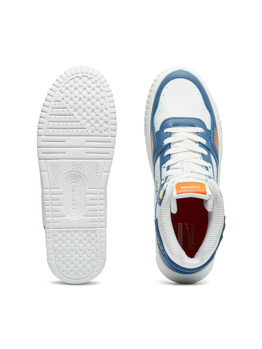 Premium Men’s White Sneakers with Durable Rubber Outsole and Supportive Insole