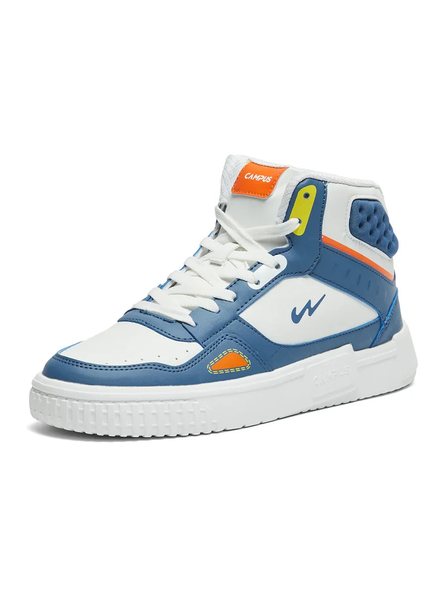 Premium Men’s White Sneakers with Durable Rubber Outsole and Supportive Insole