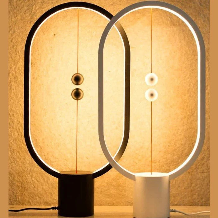 Hovering Halo Lamp with Magnetic Mid-Air Switch, Touch Control, and Warm LED Glow
