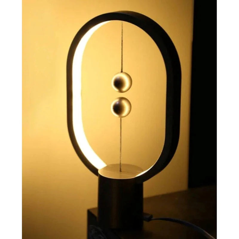Hovering Halo Lamp with Magnetic Mid-Air Switch, Touch Control, and Warm LED Glow