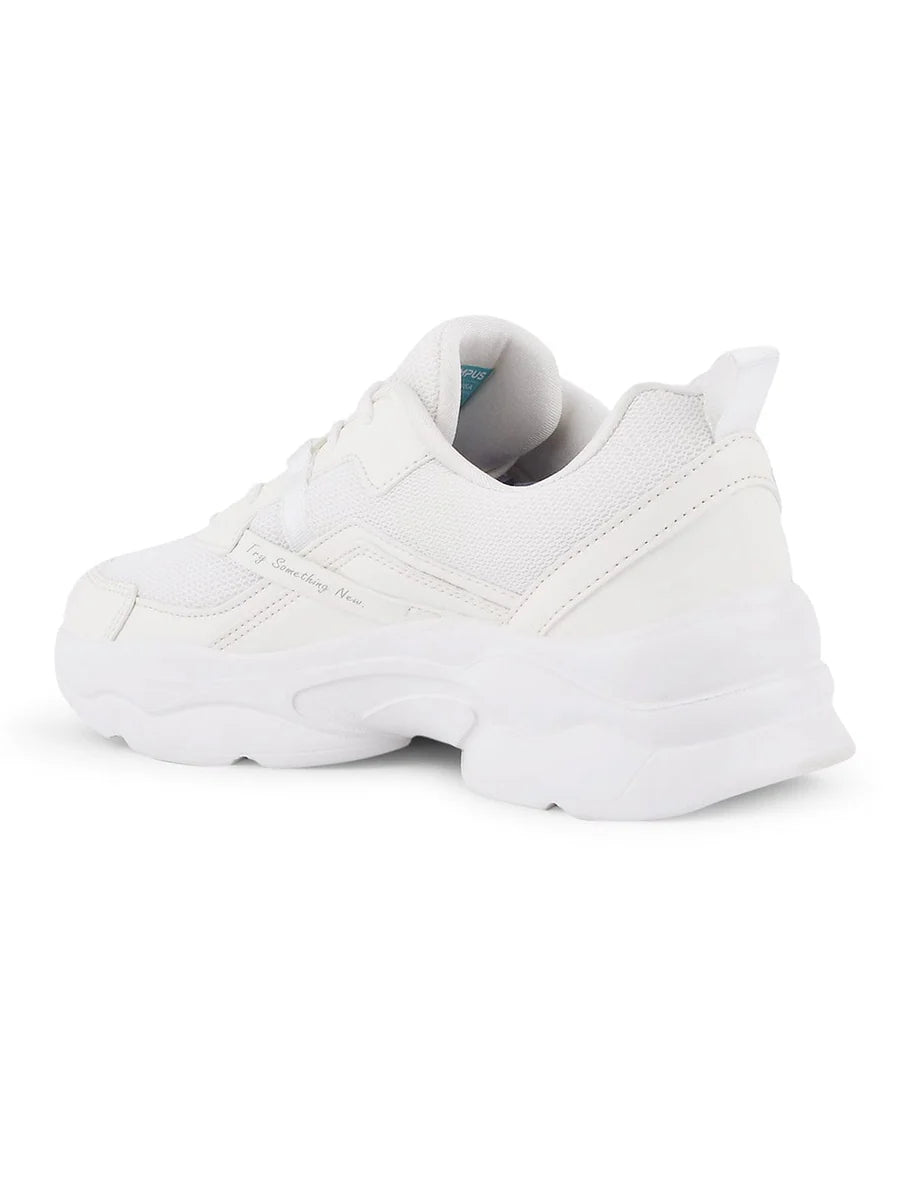 Classic White Sneakers for Women with Durable and Supportive Sole