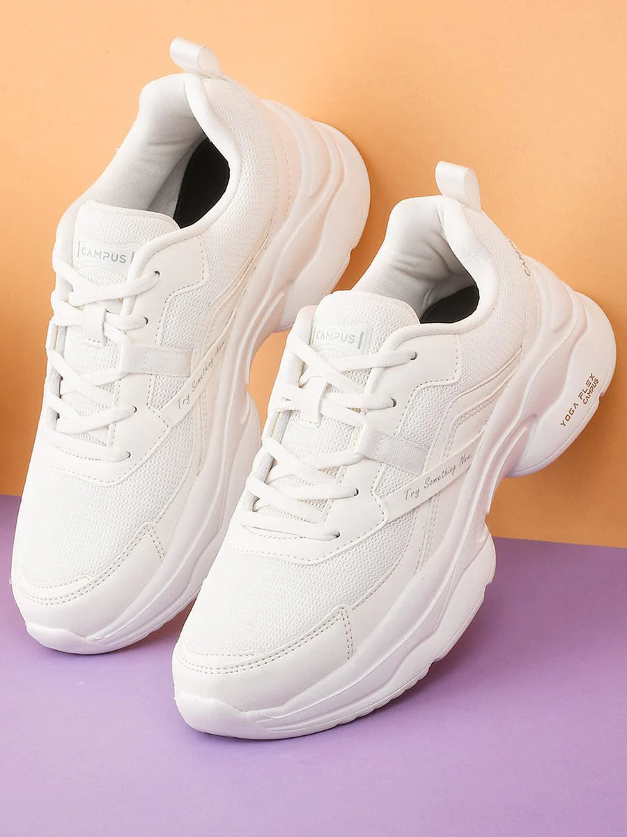 Classic White Sneakers for Women with Durable and Supportive Sole