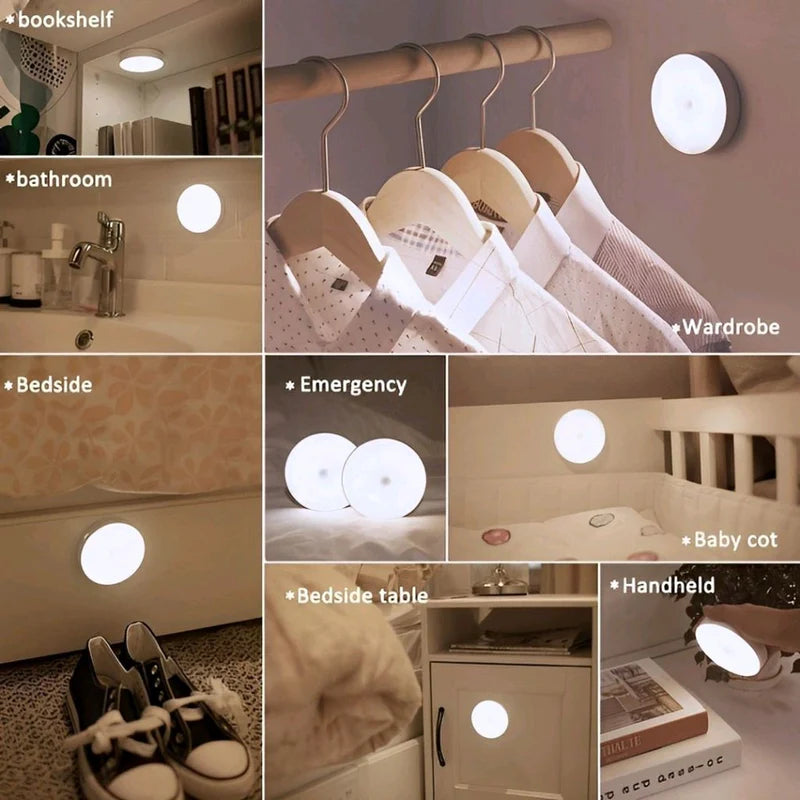 Auto-On Cabinet LED Light with Motion Sensor for Wardrobe, Stairs, and Hallway