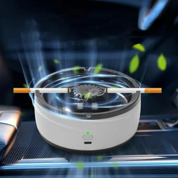 Smokeless Smart Ashtray with Built-In Filter and Air Purifier for Home, Office, and Car
