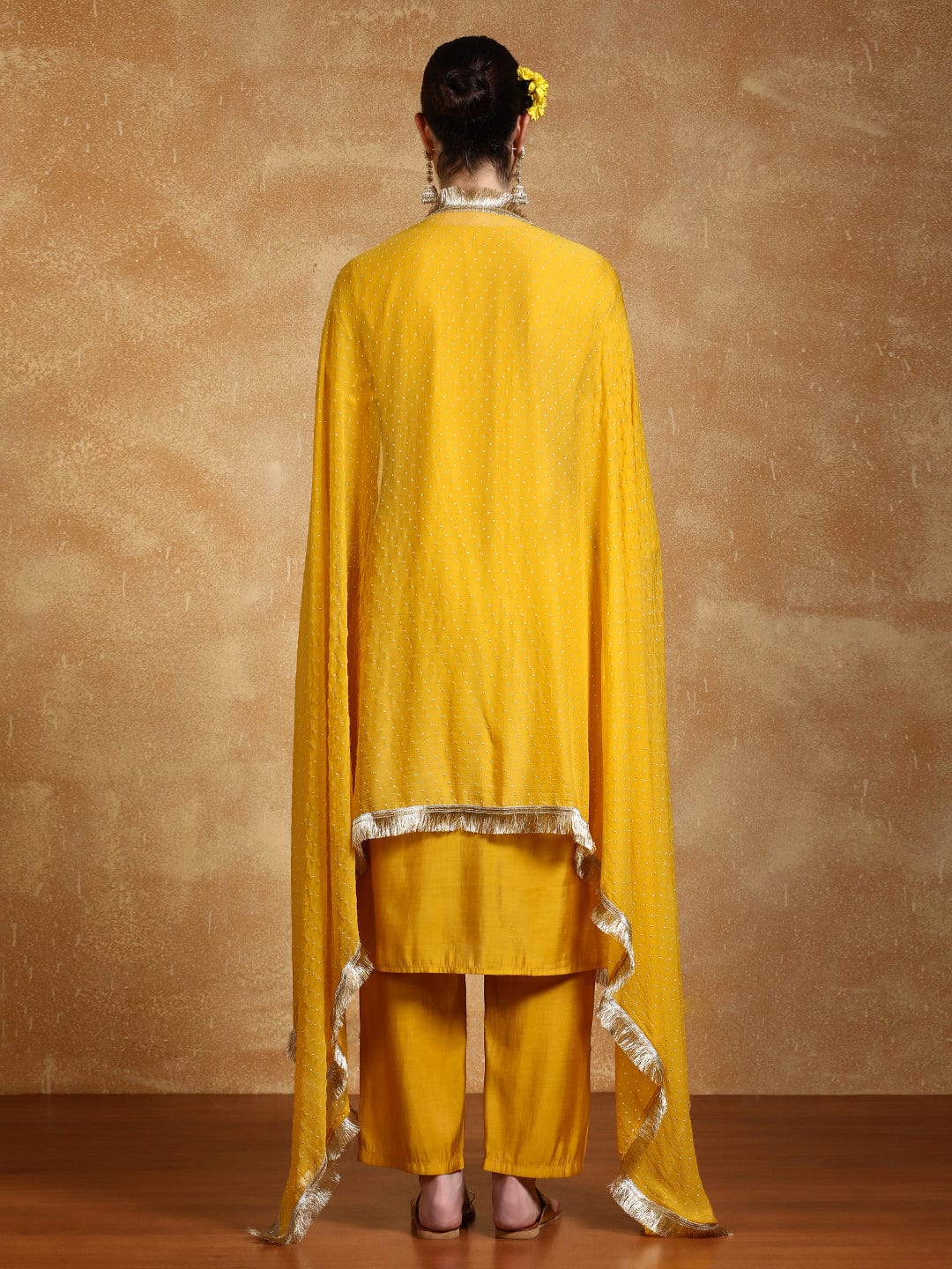 Luxury Embroidered Yoke Kurta with Trouser and Dupatta for Special Occasions