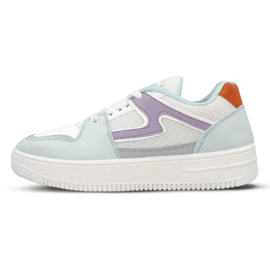 White Lavender Women’s Sneakers Stylish and Comfortable Sports Shoes