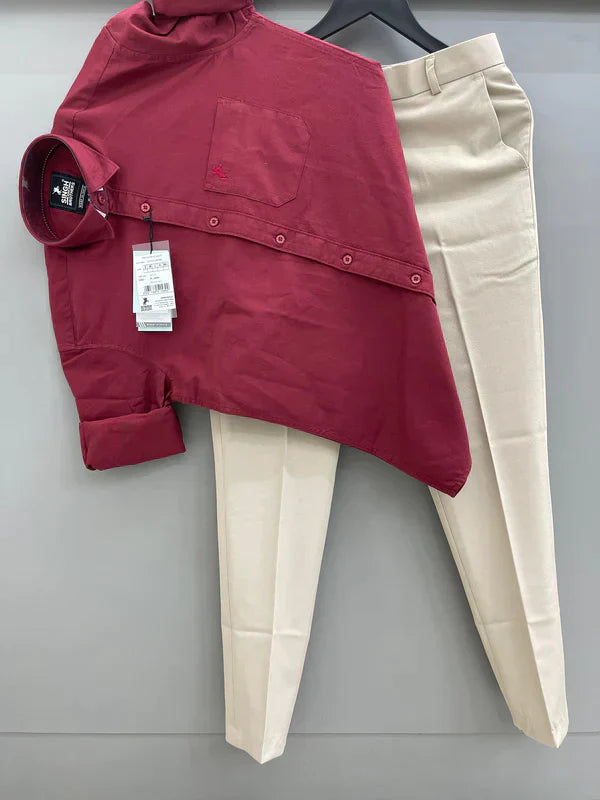 Soft and Durable Oxford Shirt with Trouser Combo Pack for men