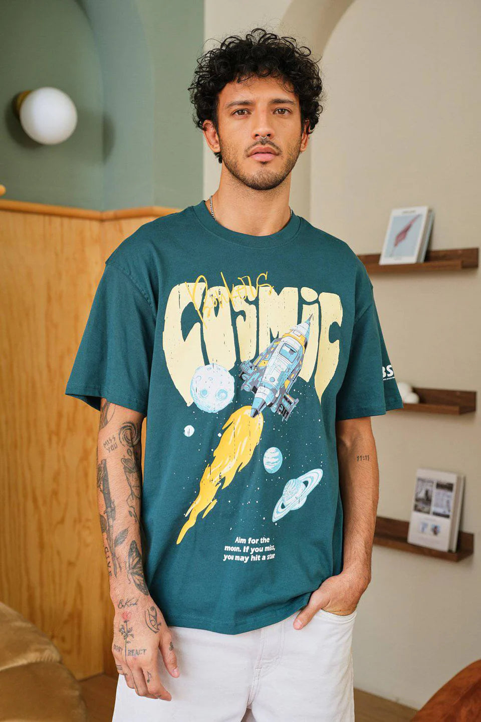 Trendy Men’s Cosmic Loose Fit Oversized T-shirt
