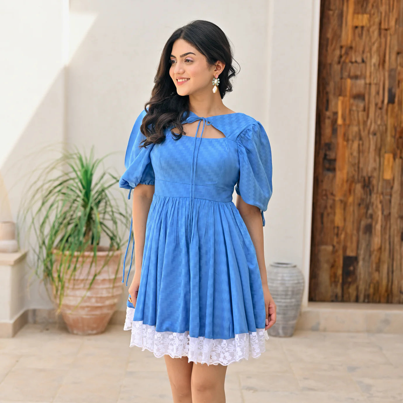 Sophisticated Women’s Skyline Lacy Dress Perfect for Casual and Formal Events