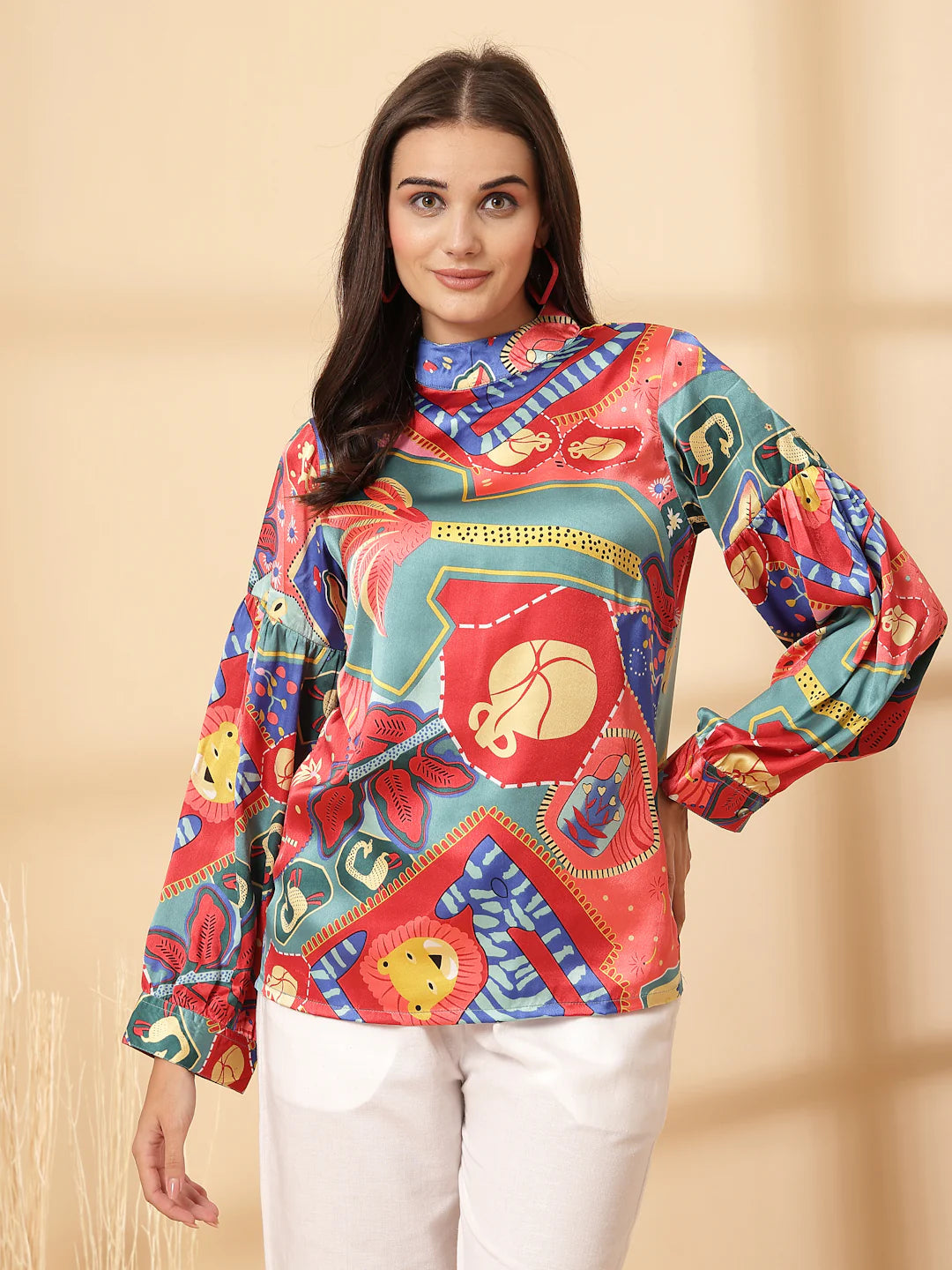 Streetwear Inspired Women’s Multi Floral Shirt Style Tee