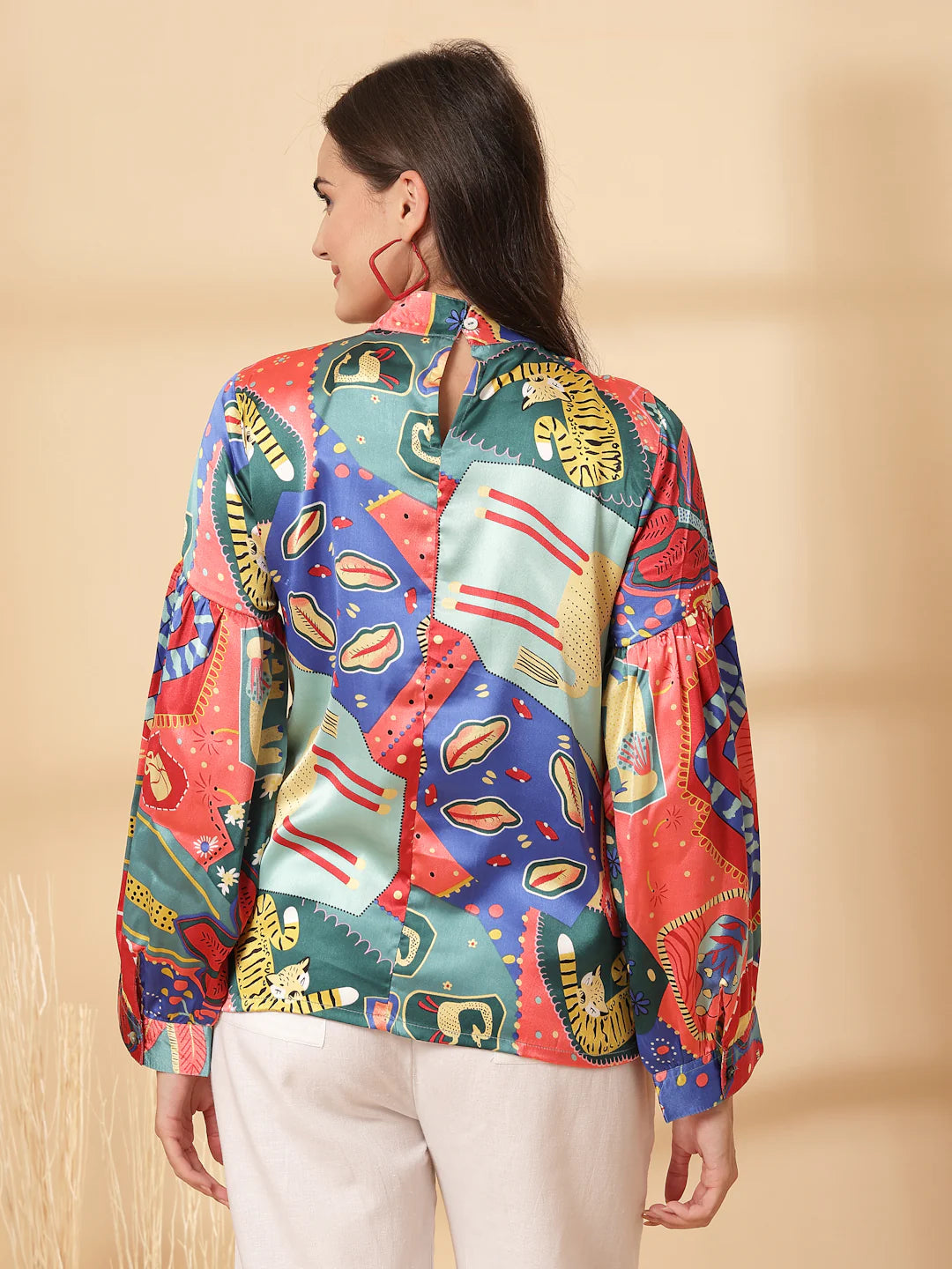 Streetwear Inspired Women’s Multi Floral Shirt Style Tee
