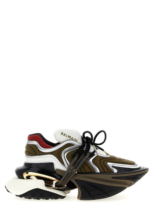 Lightweight Multicolor Lace-Up Sneakers with Breathable Upper Material