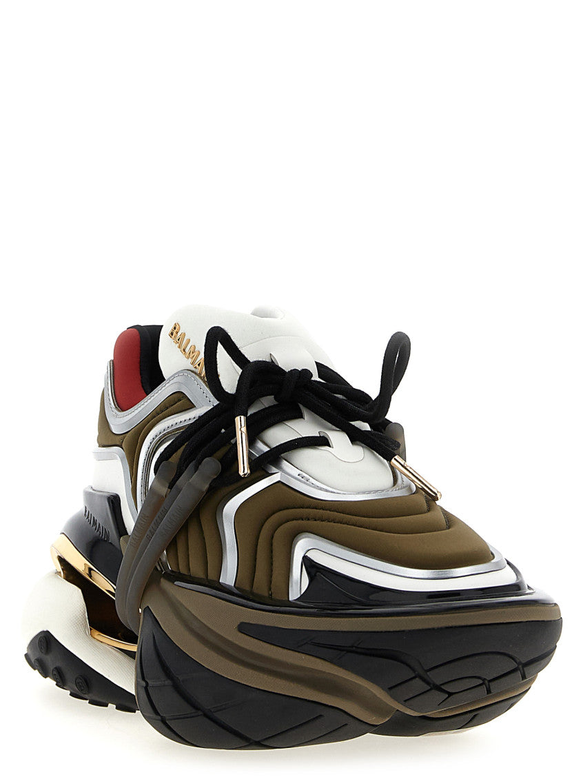 Lightweight Multicolor Lace-Up Sneakers with Breathable Upper Material