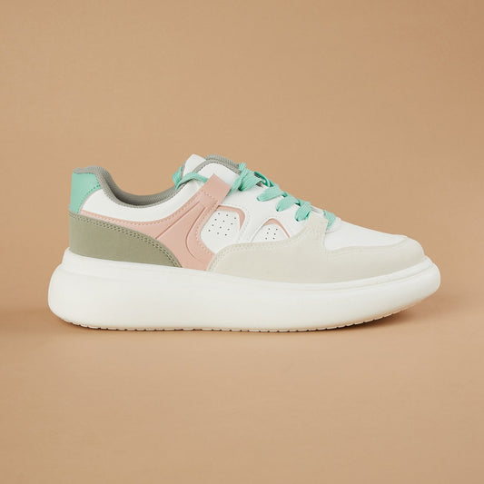 Trendy Low-Top Colourblock Sneakers for Everyday Wear