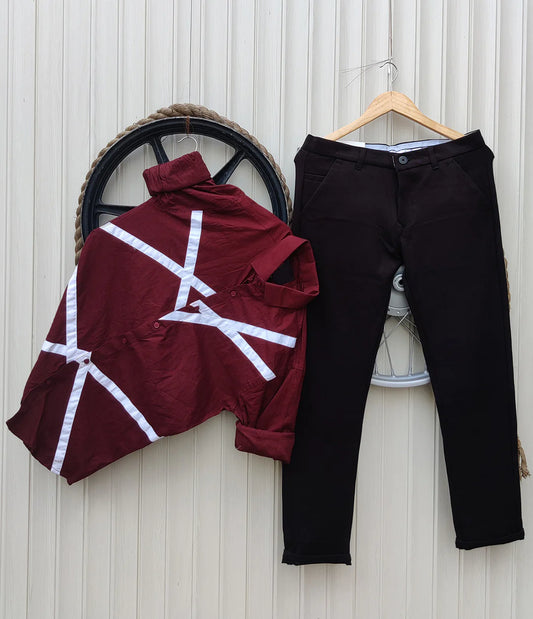 Casual Men Denim Jeans and Designer Shirt Set for Versatile Styling