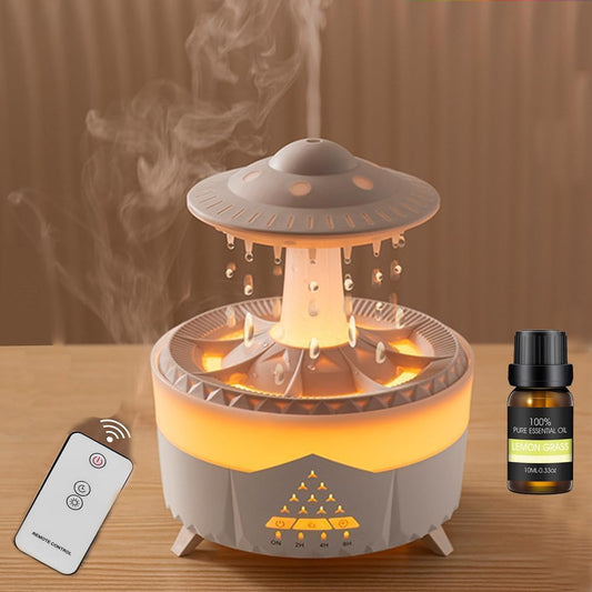CloudRain Aroma Diffuser Electric Humidifier and Essential Oil Diffuser for Home with Remote Control for Room Fragrance