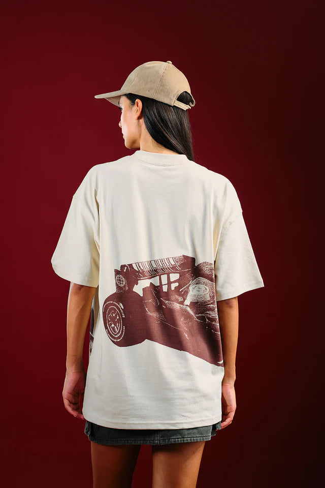 Trendy Slipstream Oversized T-Shirt for Women with Comfortable Loose Design