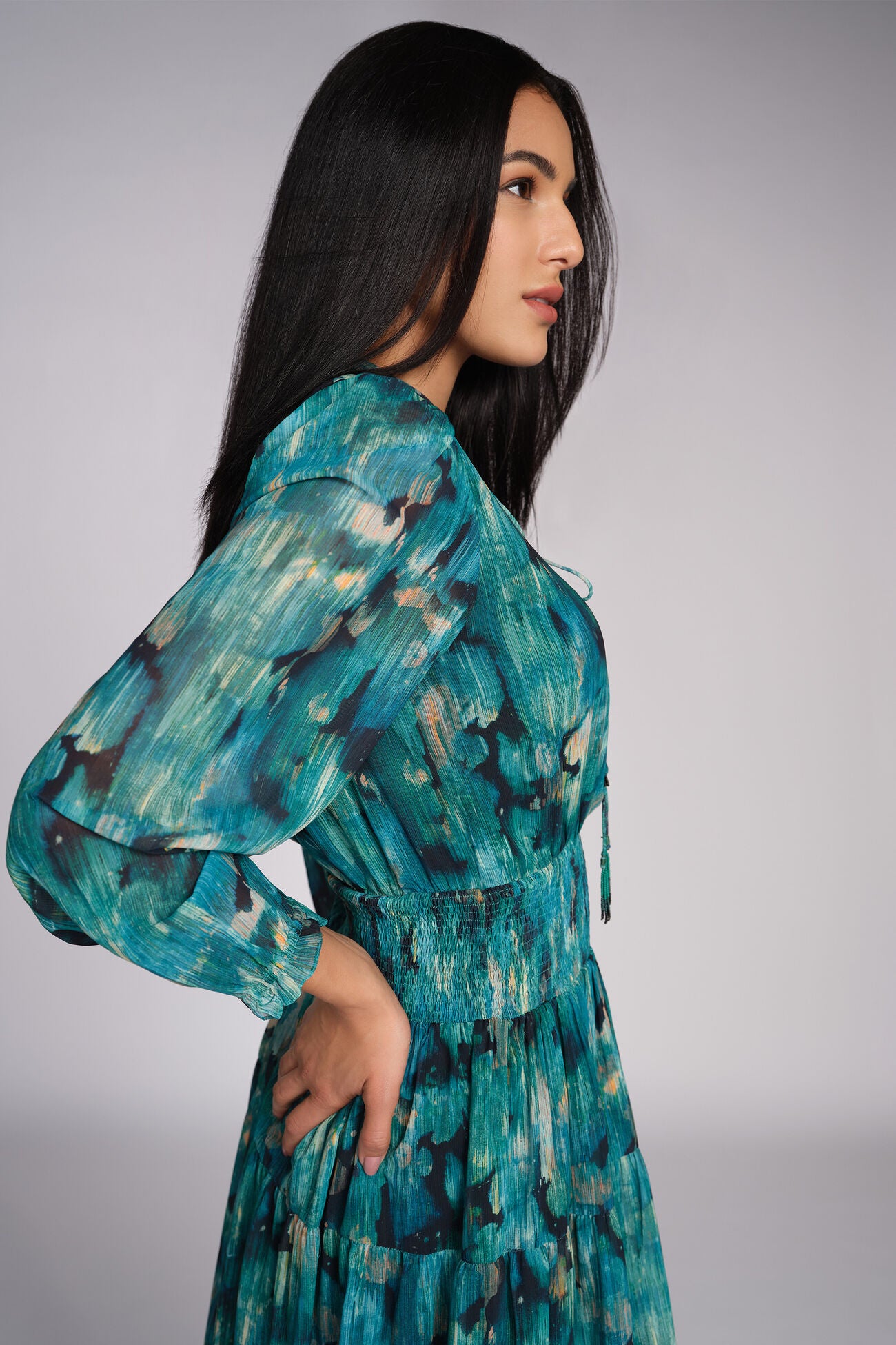 Party-Ready Women’s Enchanted Grove Dress with Flowing Design
