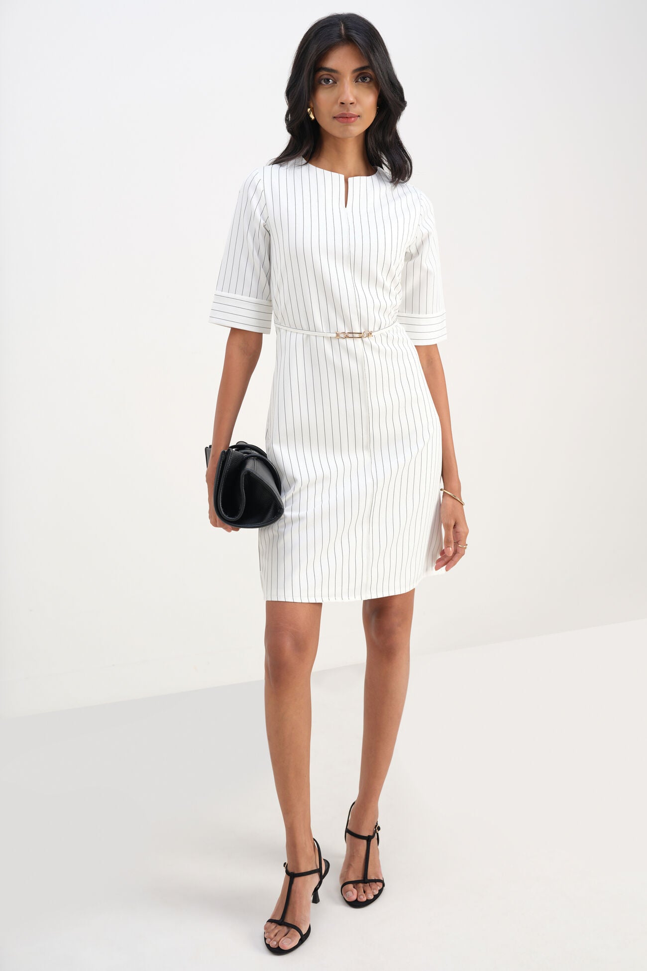 Soft and Lightweight Monochrome Motion Dress for Women