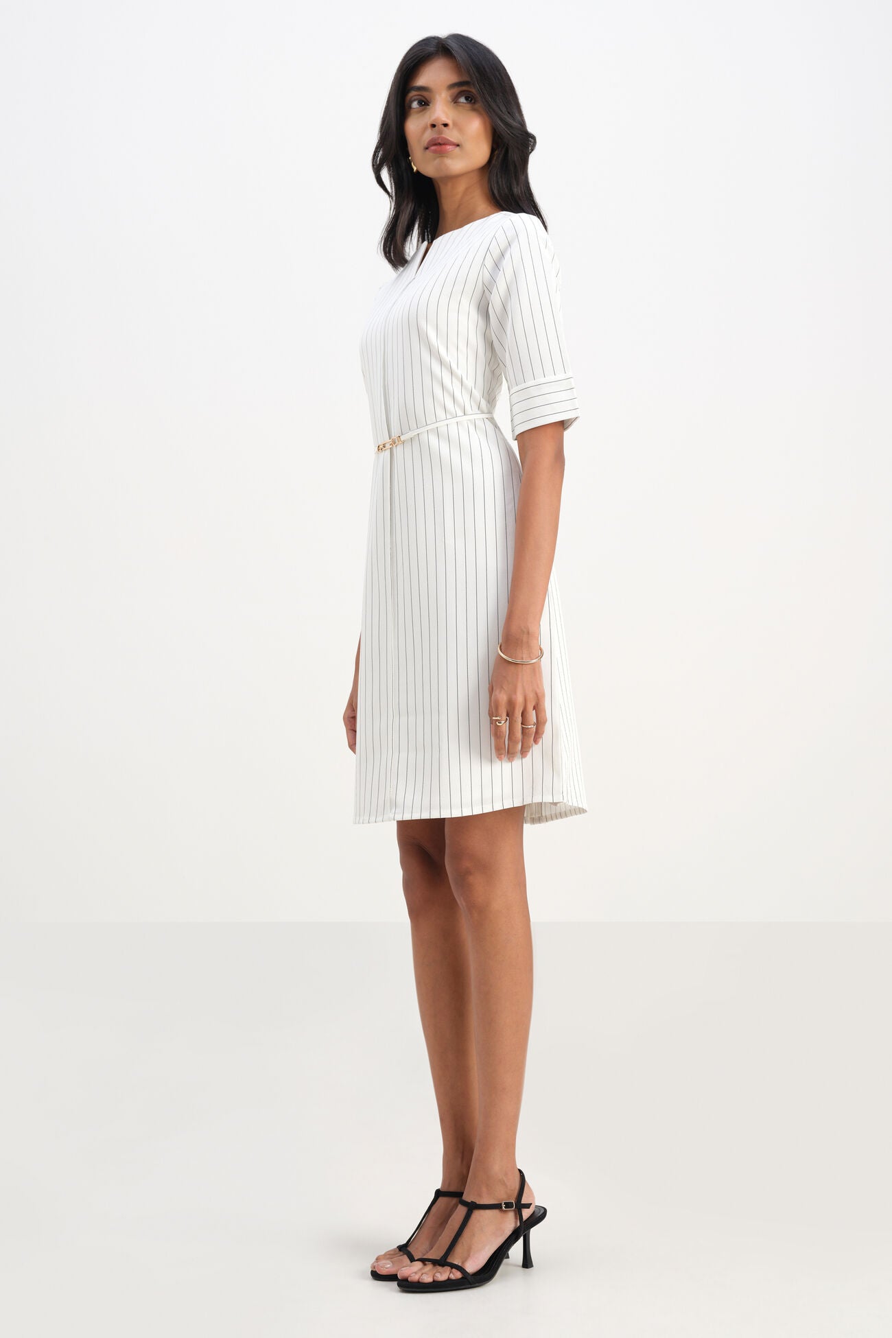 Soft and Lightweight Monochrome Motion Dress for Women