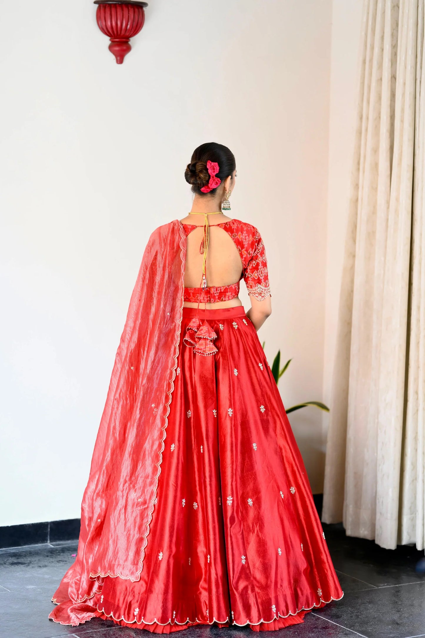Designer Red Silk Lehenga for Brides Stylish Heavy Bridal Attire